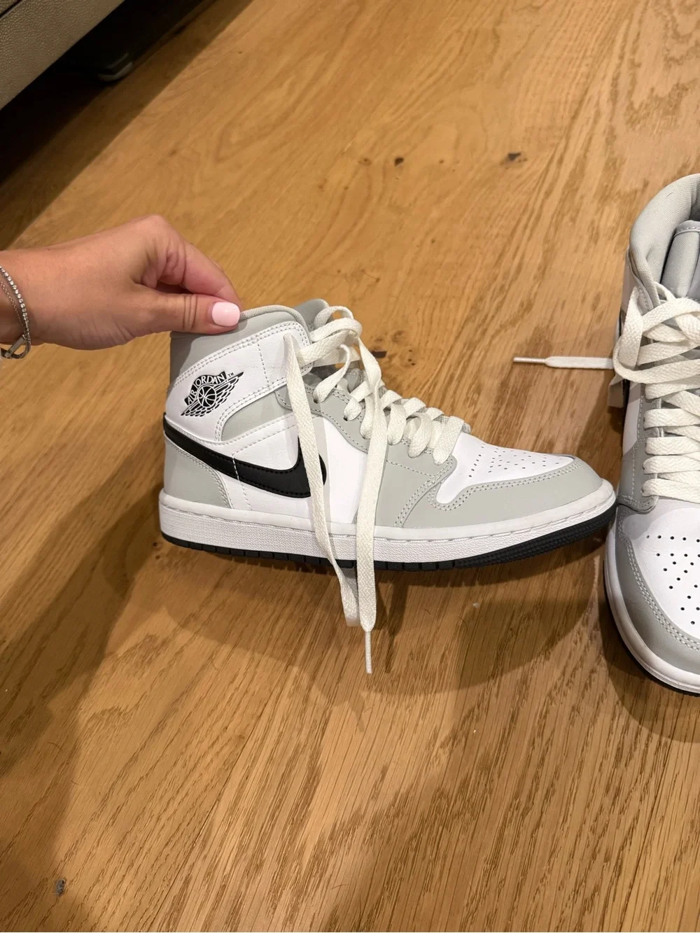 Womens Air Jordan 1 Mid Grey Fog